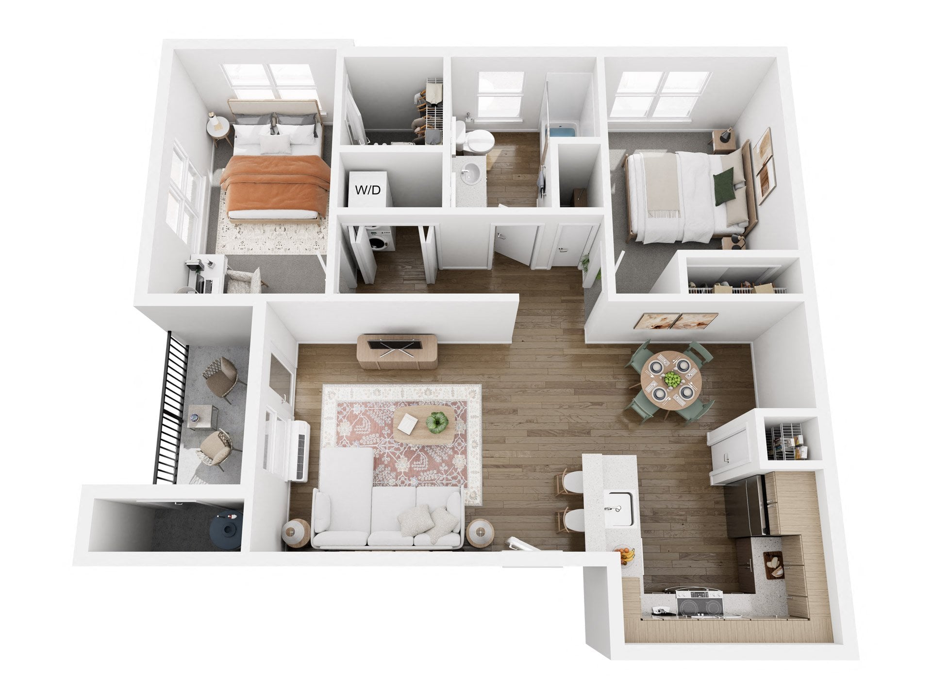 2x1 floor plan