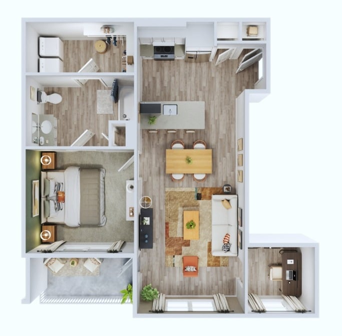 1C ANSI floor plan