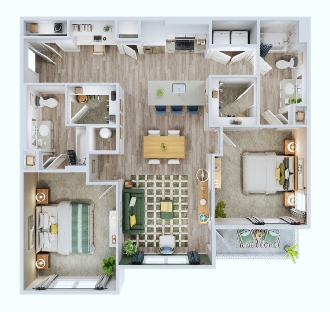 2B floor plan