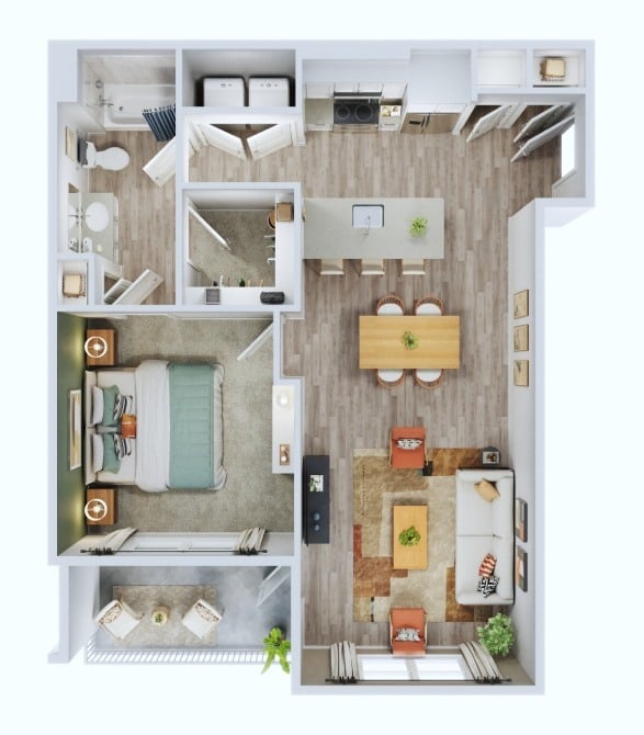 1B floor plan
