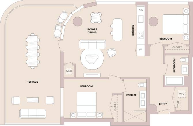 BW floor plan