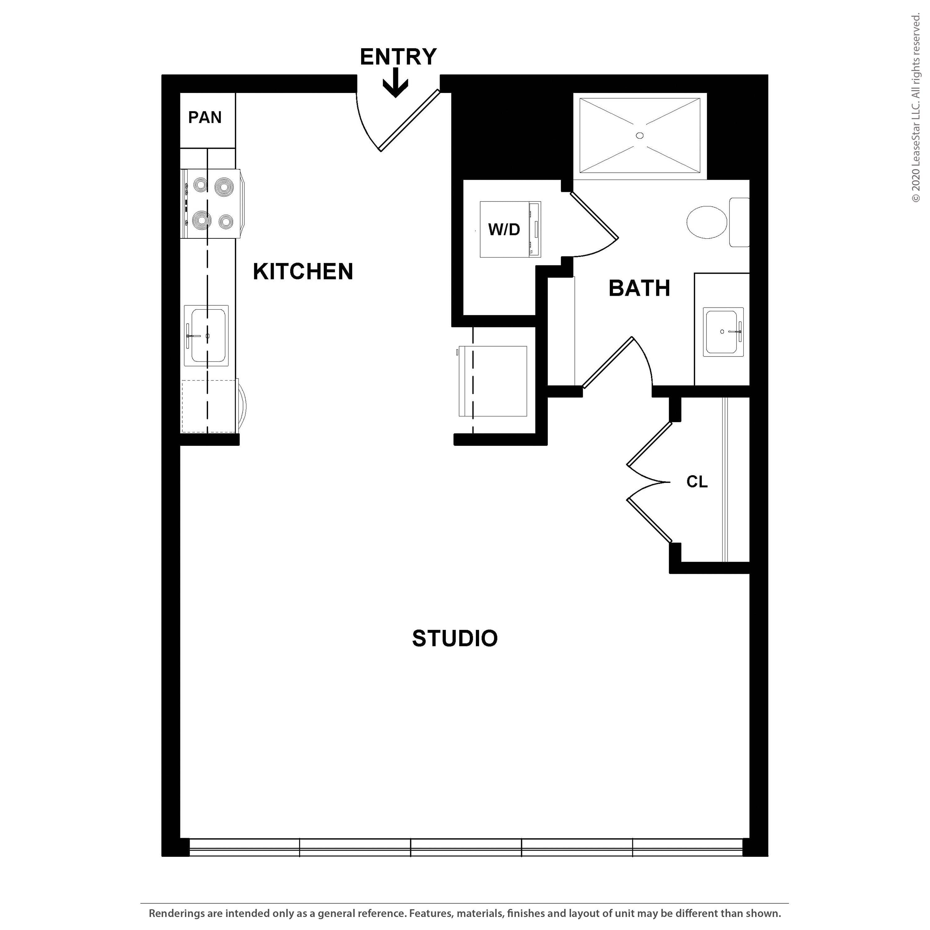 Studio-The Wedgewood floor plan