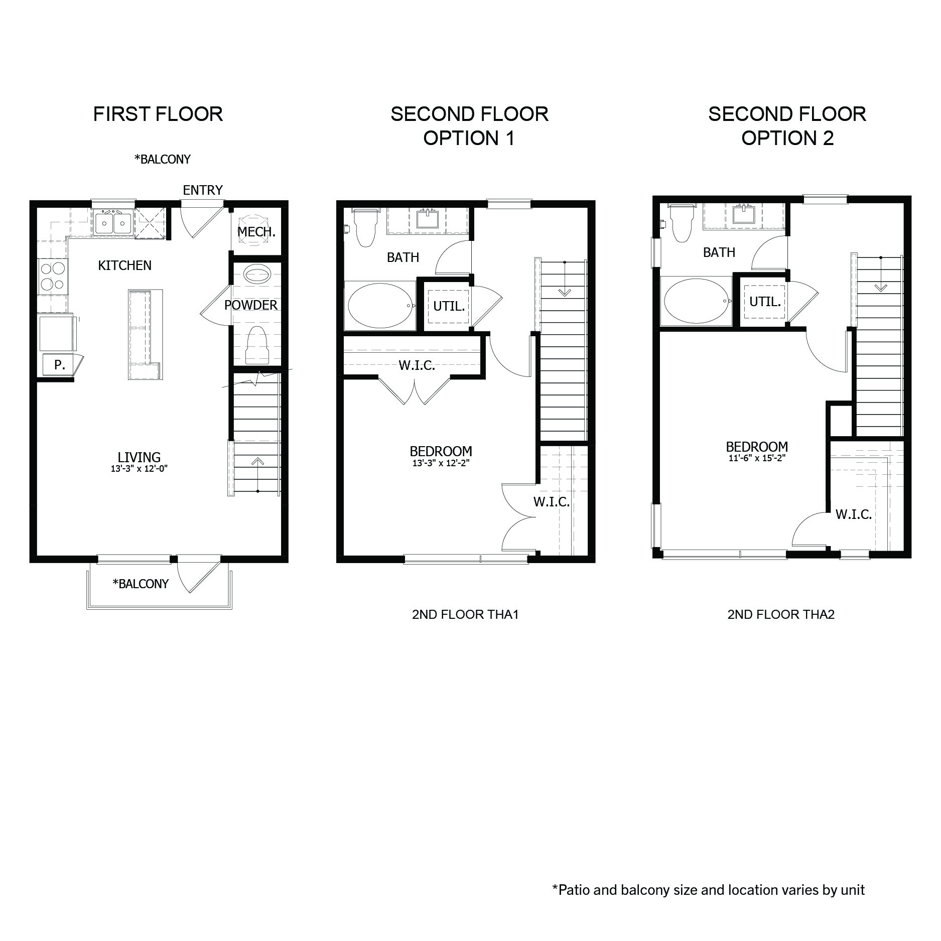 Rendering of the BLT.THA1 floor plan with 1 bedroom[s] and 1 bathroom[s] at Apartments at the Sound