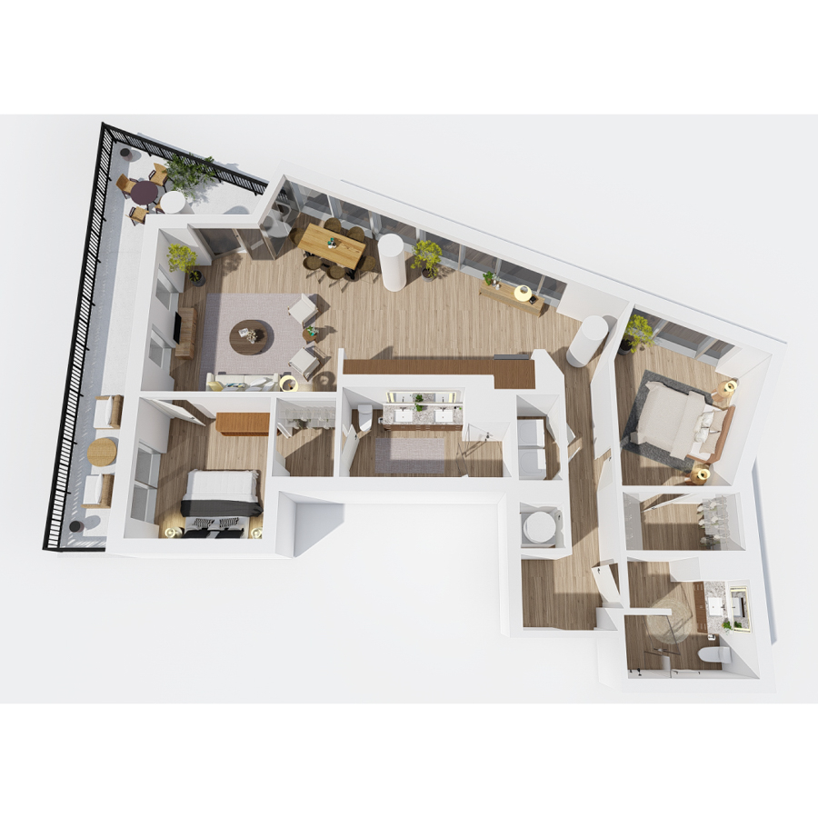 B4 with Terrace floor plan