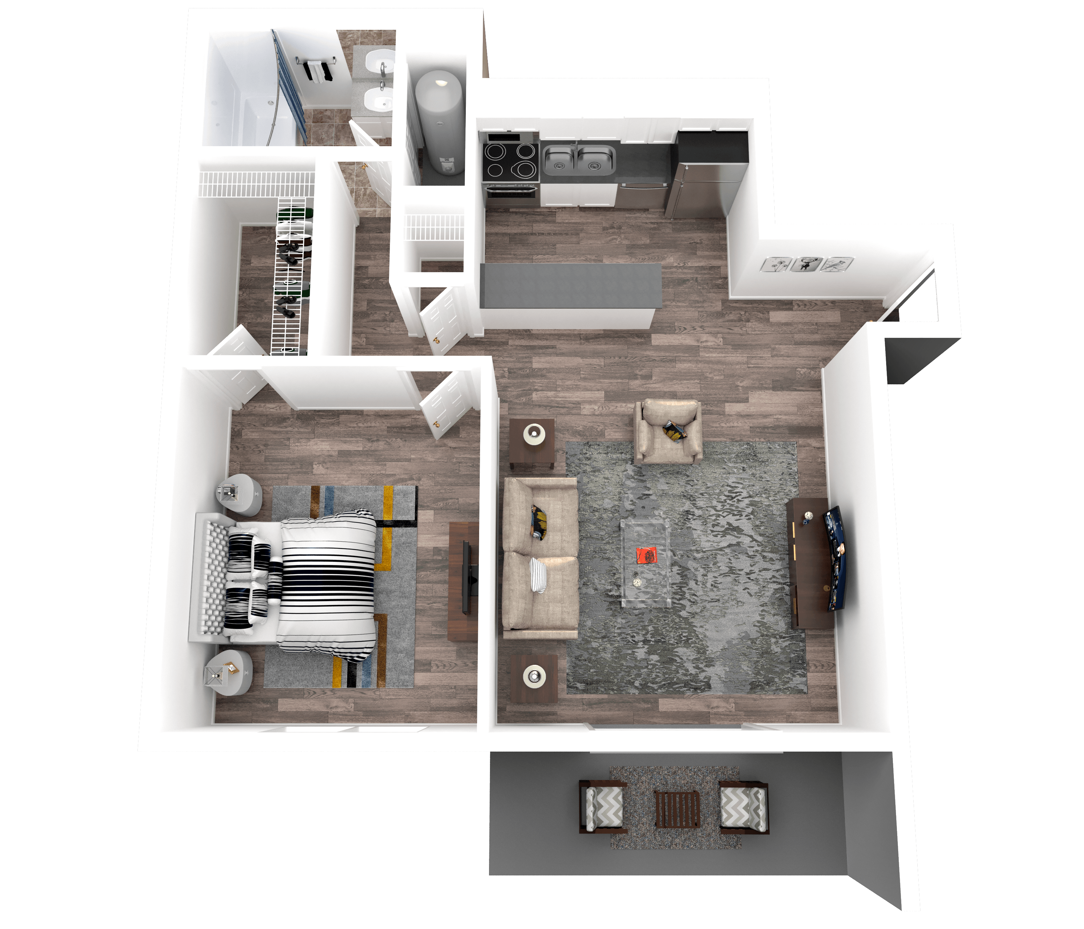 The Hawk - Renovated floor plan