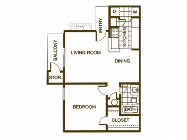 1B floor plan