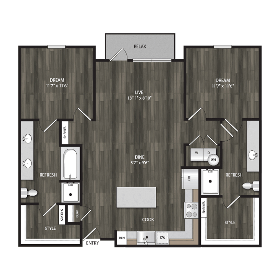 2C floor plan