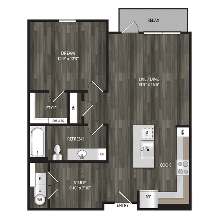 1E floor plan