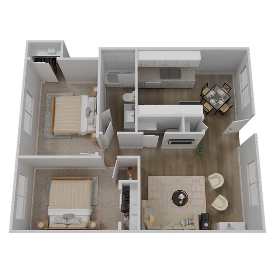 B1- 2x1 floor plan