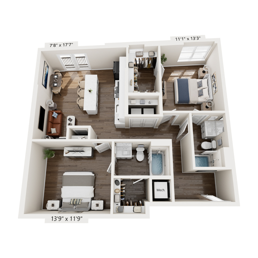 B2.1k floor plan