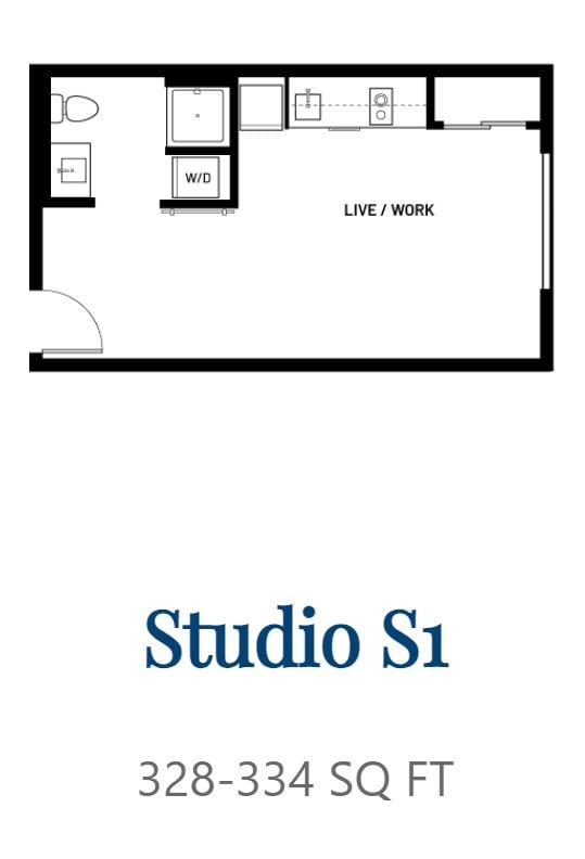 Studio S1 floor plan