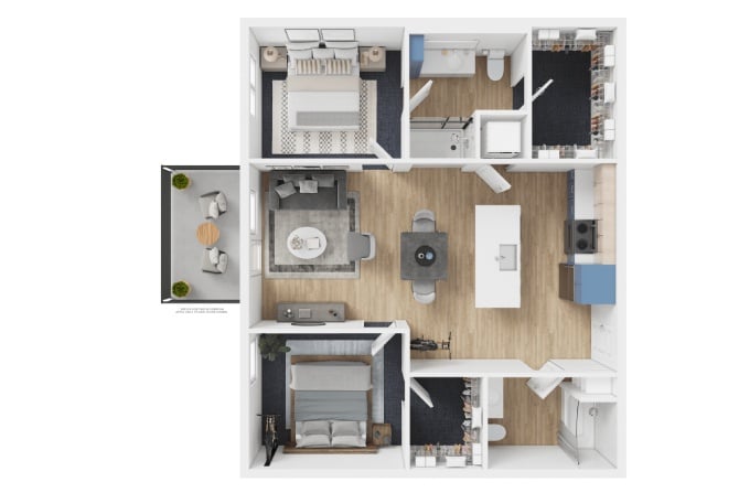 2x2 - E1 floor plan