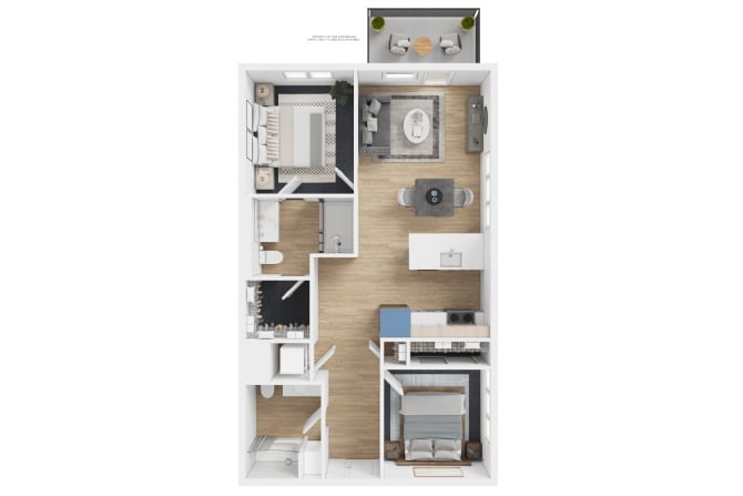 2x2 - E15 floor plan