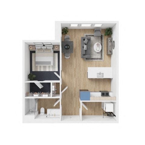 Urban 1x1 - B2 floor plan