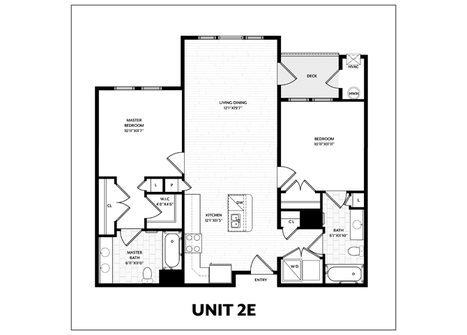 2 Bed/2 Bath-2E floor plan