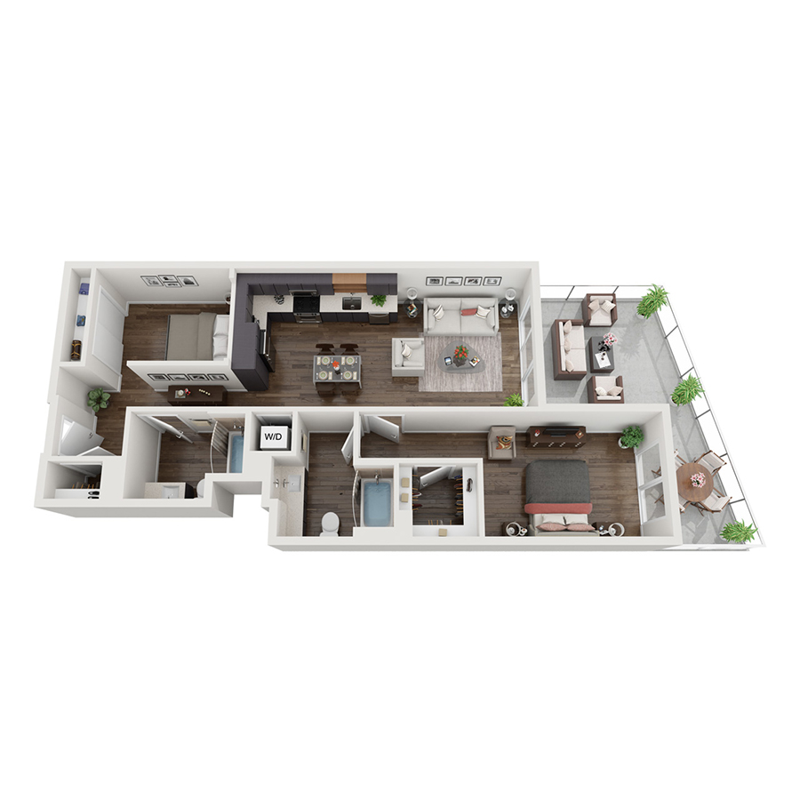 Two Bedroom 20c floor plan
