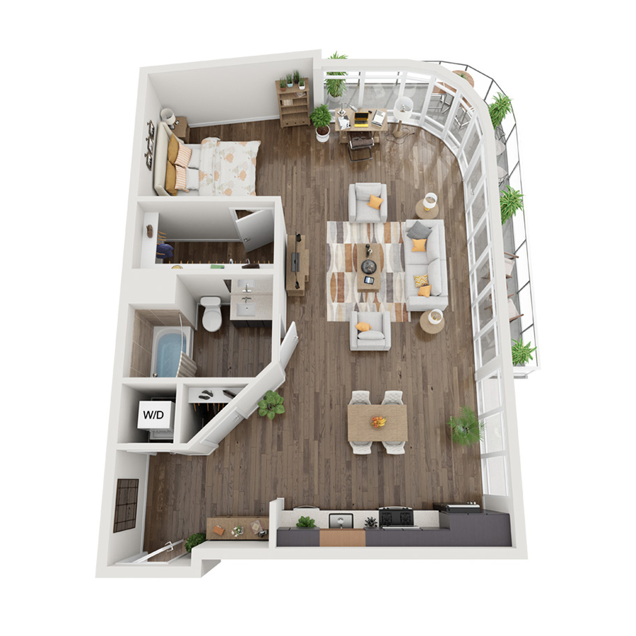Studio 10a floor plan