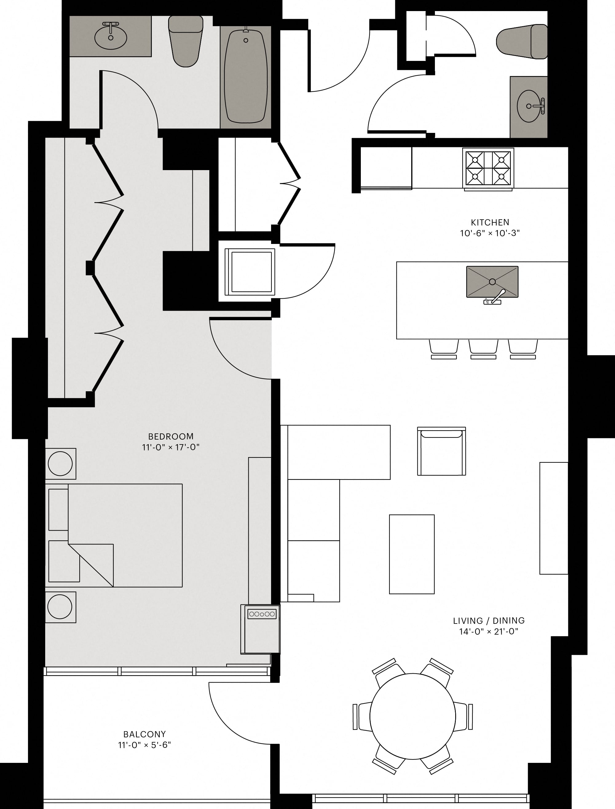 Unit 1704 floor plan