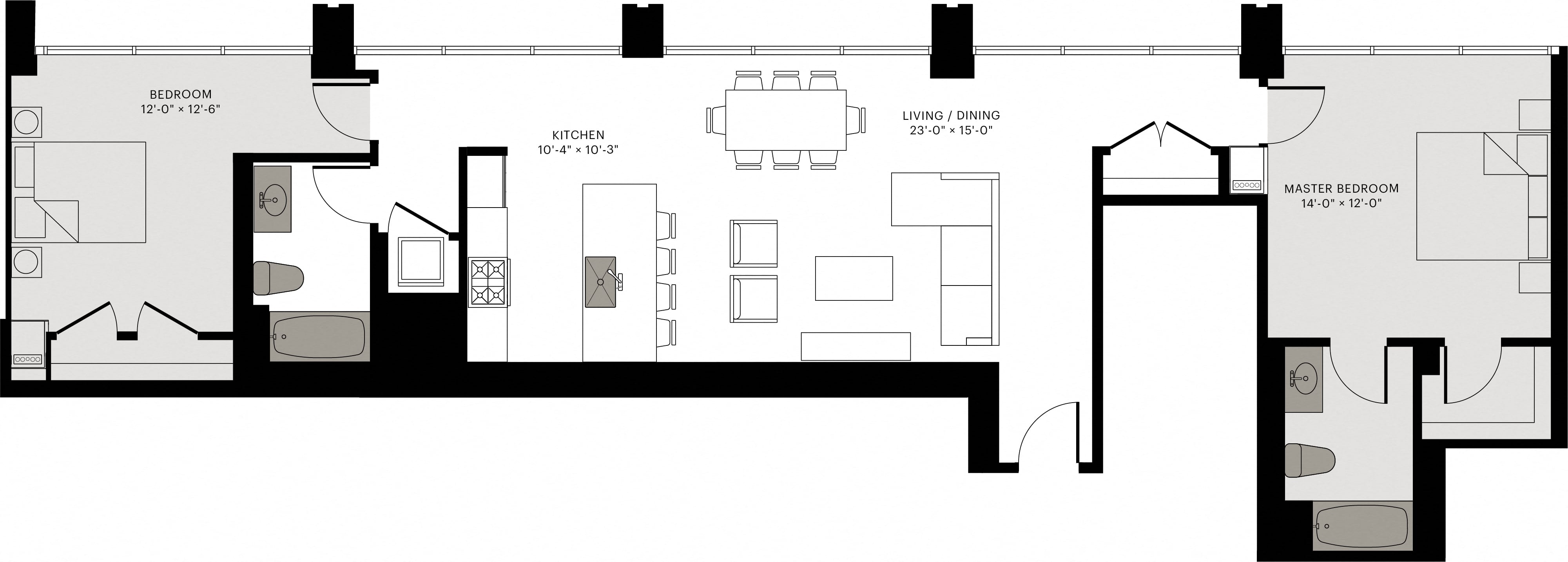 Unit 0908 floor plan