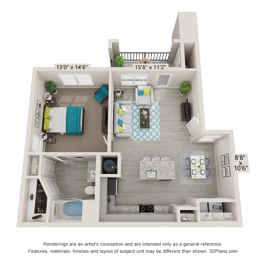 1 Bedroom Apartment – 1831 S. Hwy 146 #227, LaPorte, TX