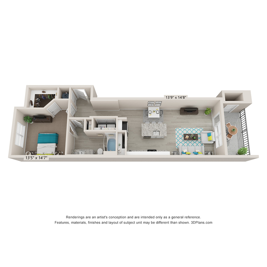 1 Bedroom Apartment – 1831 S. Hwy 146 #1412, LaPorte, TX