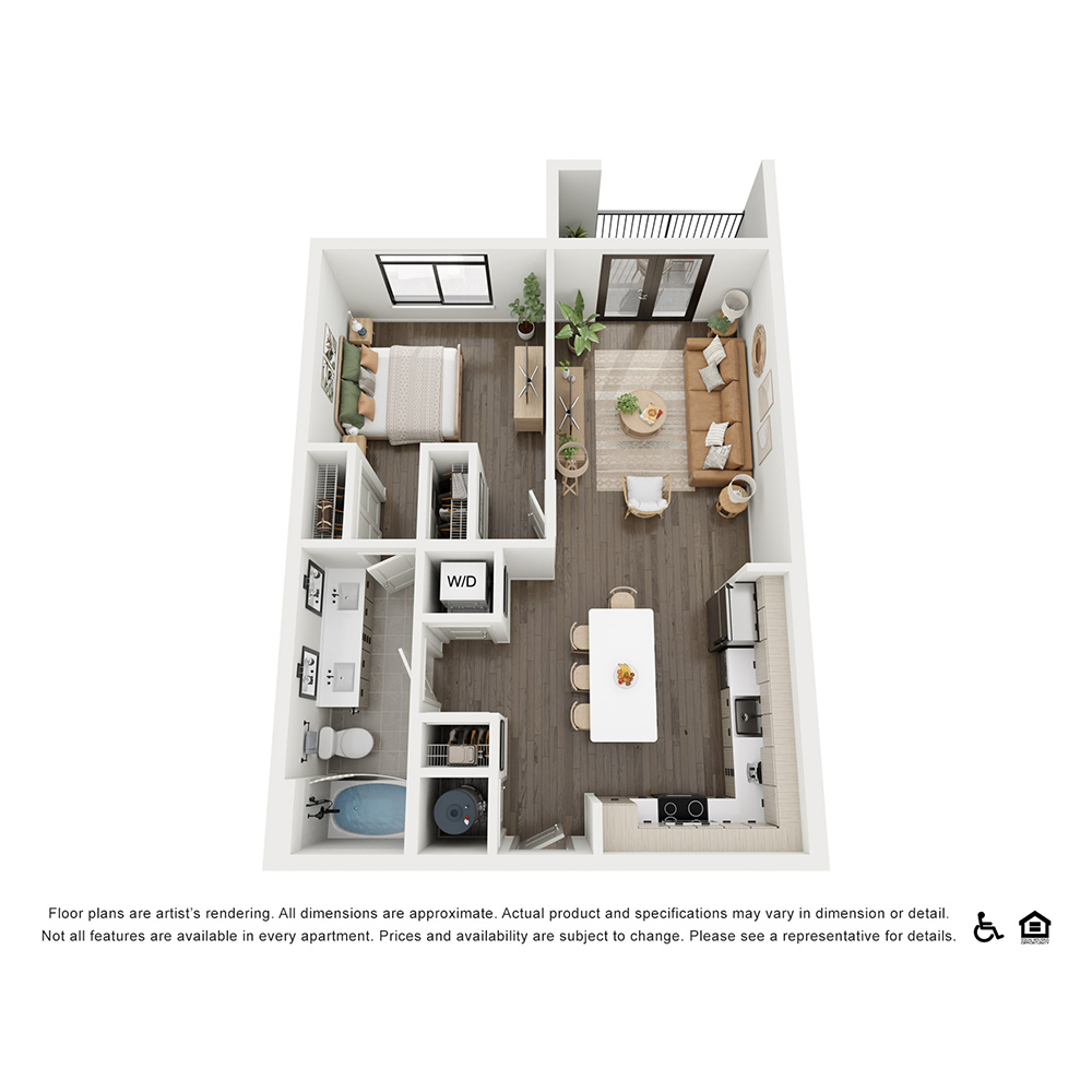 1B floor plan