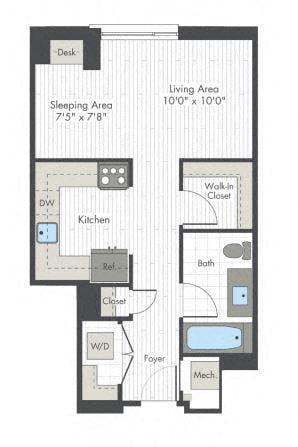 Studio-A floor plan