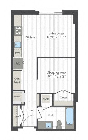 Studio-B floor plan
