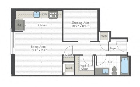 Studio-A2 floor plan