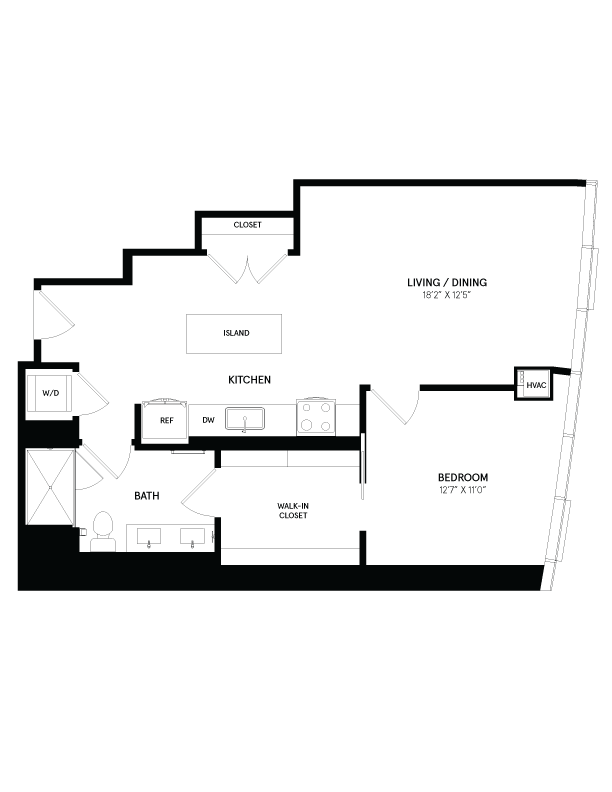 1 Bed/1 Bath-09-10 floor plan