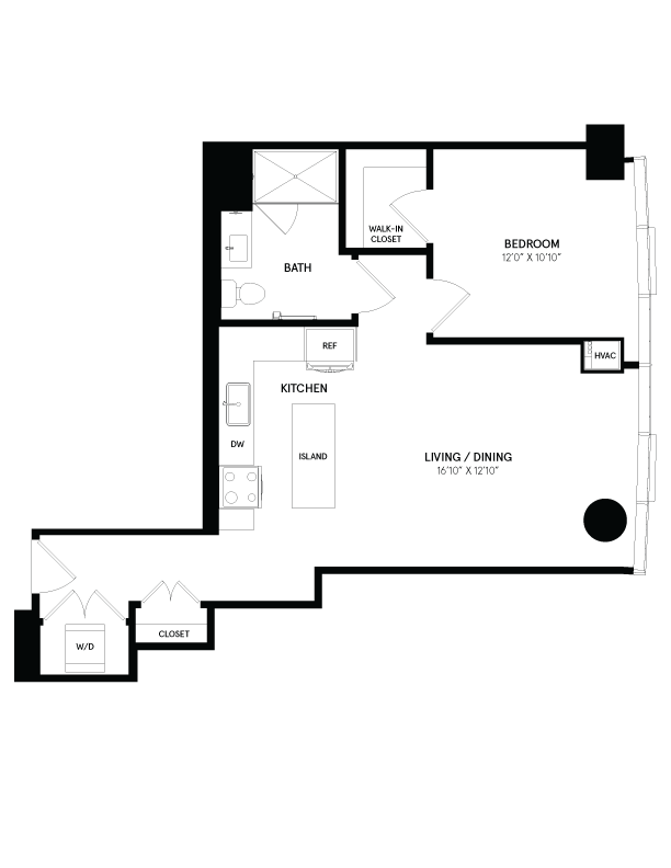 1 Bed/1 Bath-07-08B floor plan