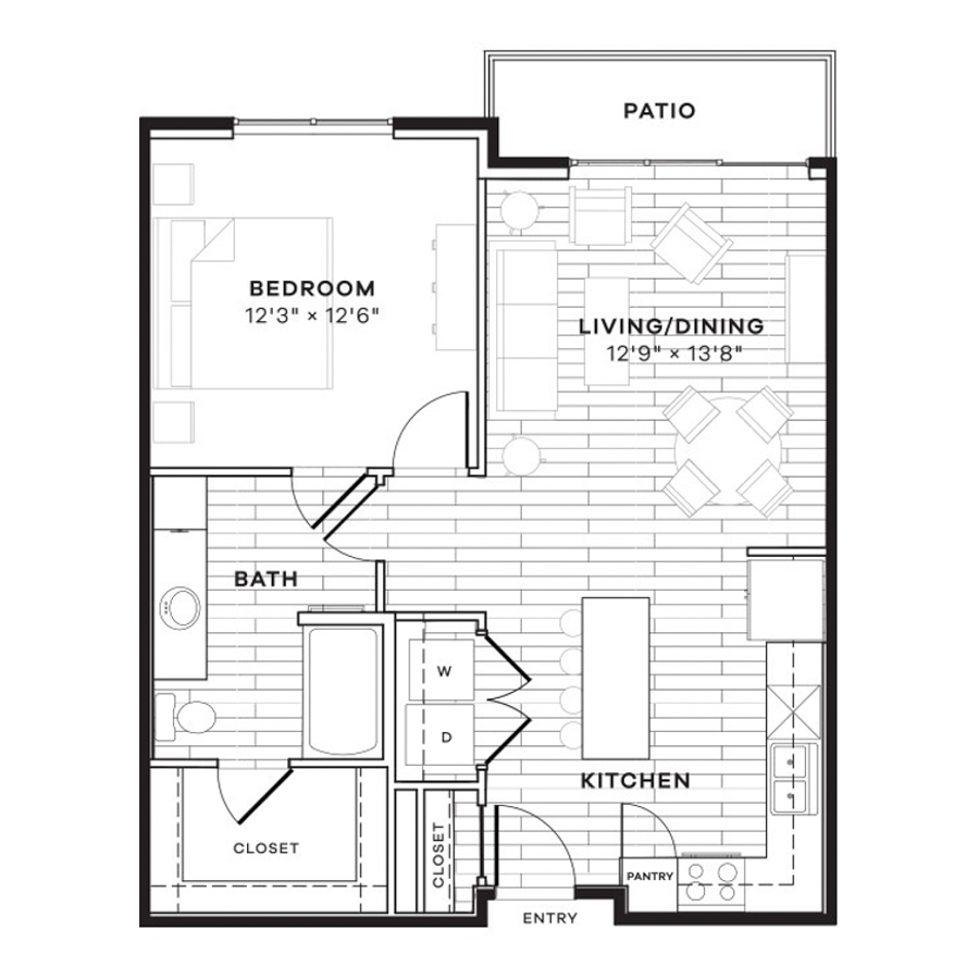 1B floor plan
