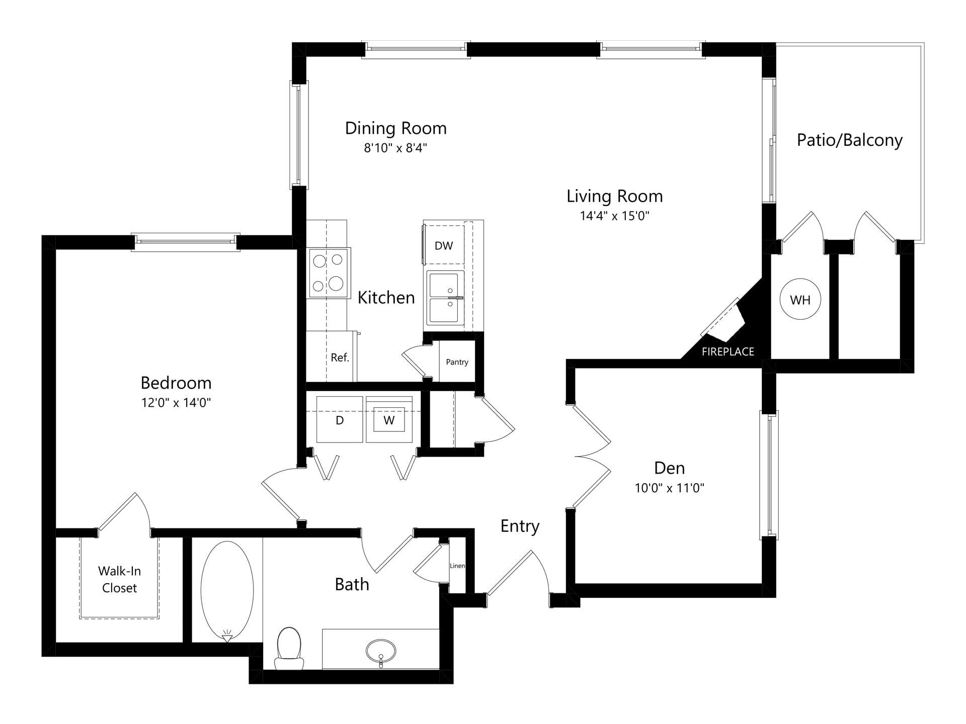 Aurora Borealis + Den floor plan