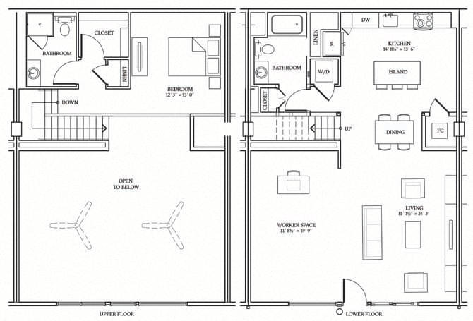 LIVE/WORK LOFT 8 floor plan