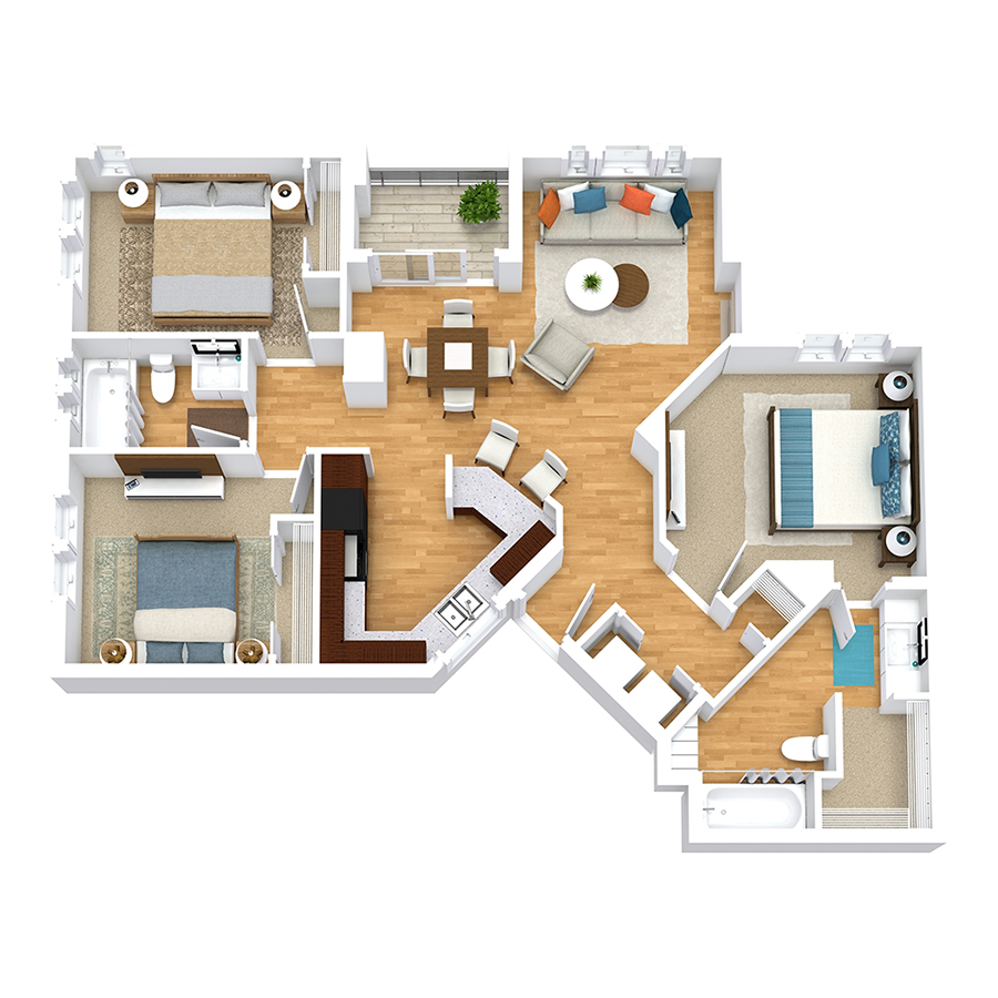 3 x 2 floor plan
