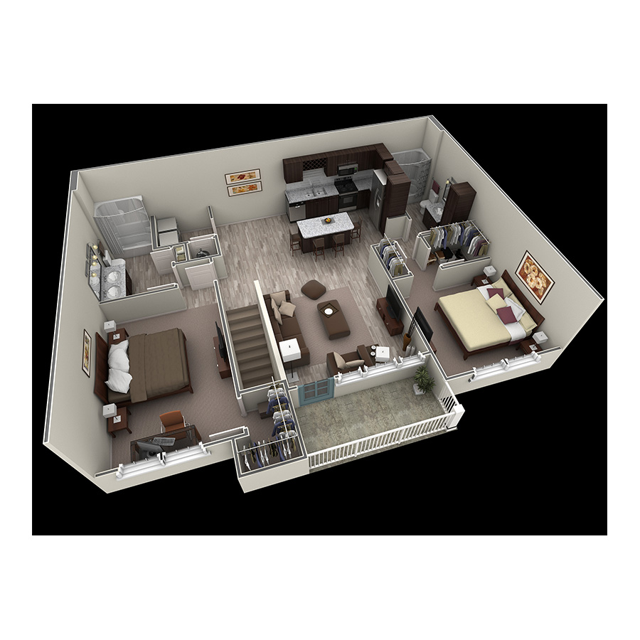 2 BR Grand Overlook floor plan