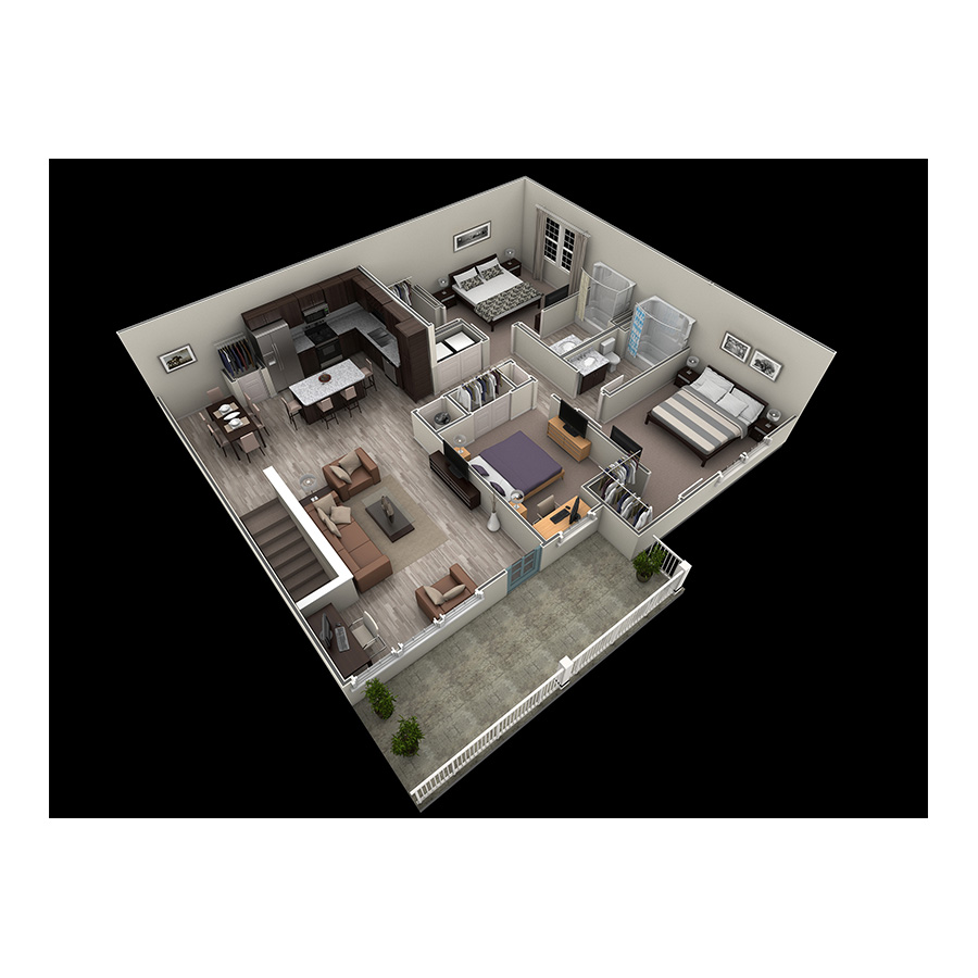 3 BR Grand Overlook floor plan