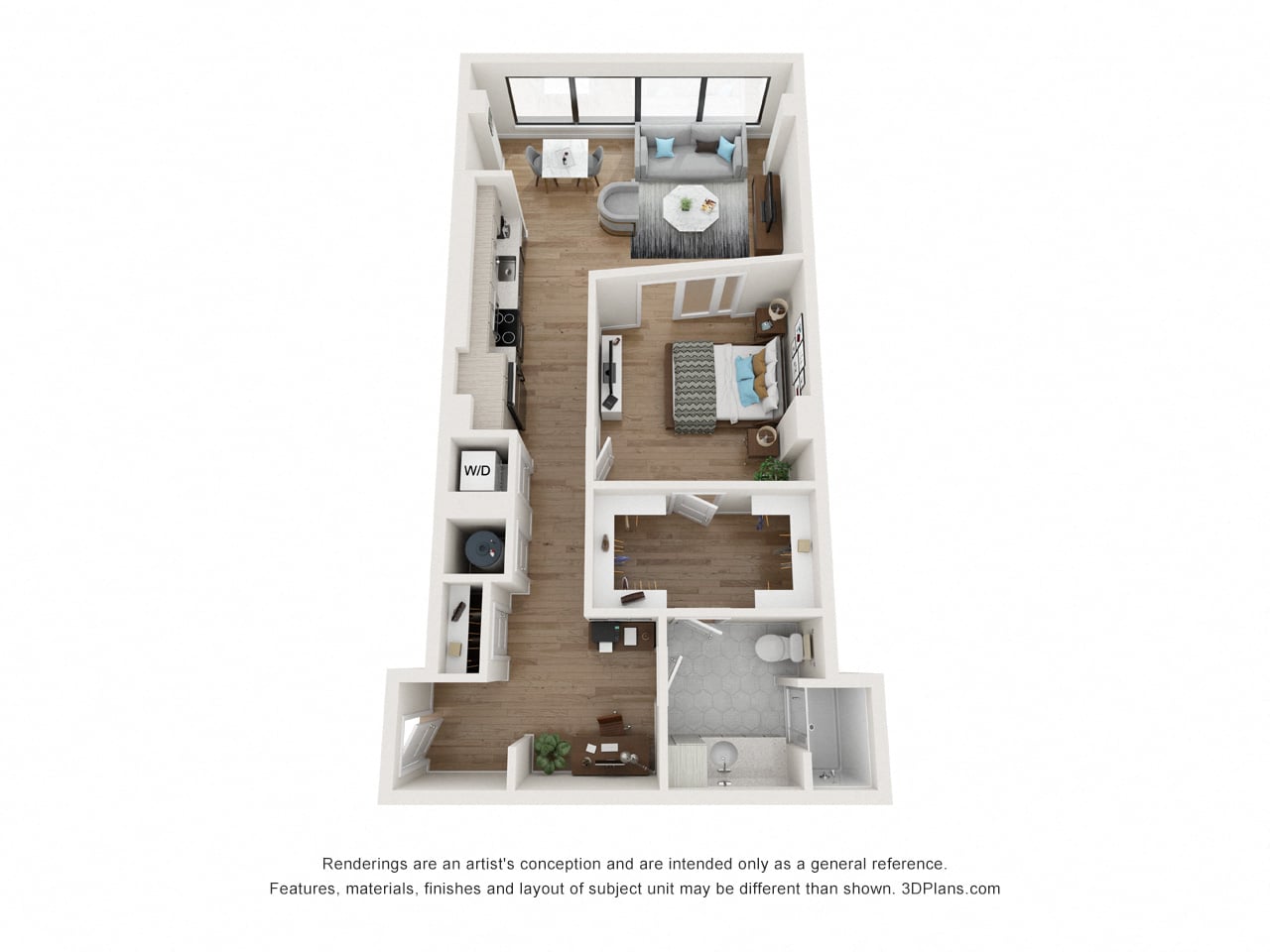 A1-3 w/ Den floor plan