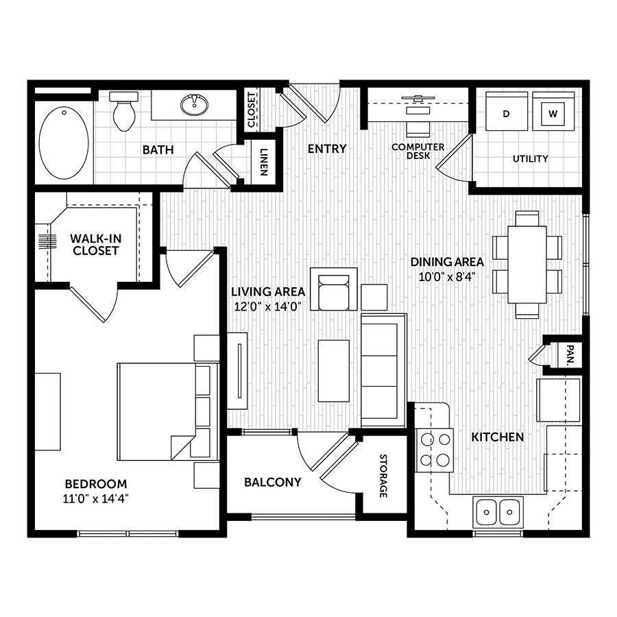 1EAR floor plan