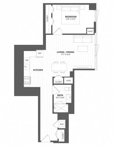 1 Bed/1 Bath-a78 floor plan