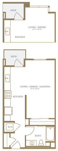 Studio-1E floor plan