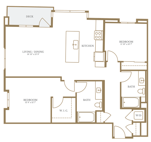 2 Bed/2 Bath-2A floor plan
