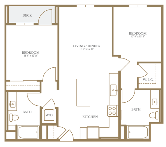 2 Bed/2 Bath-11A floor plan