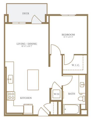 1 Bed/1 Bath-8A floor plan