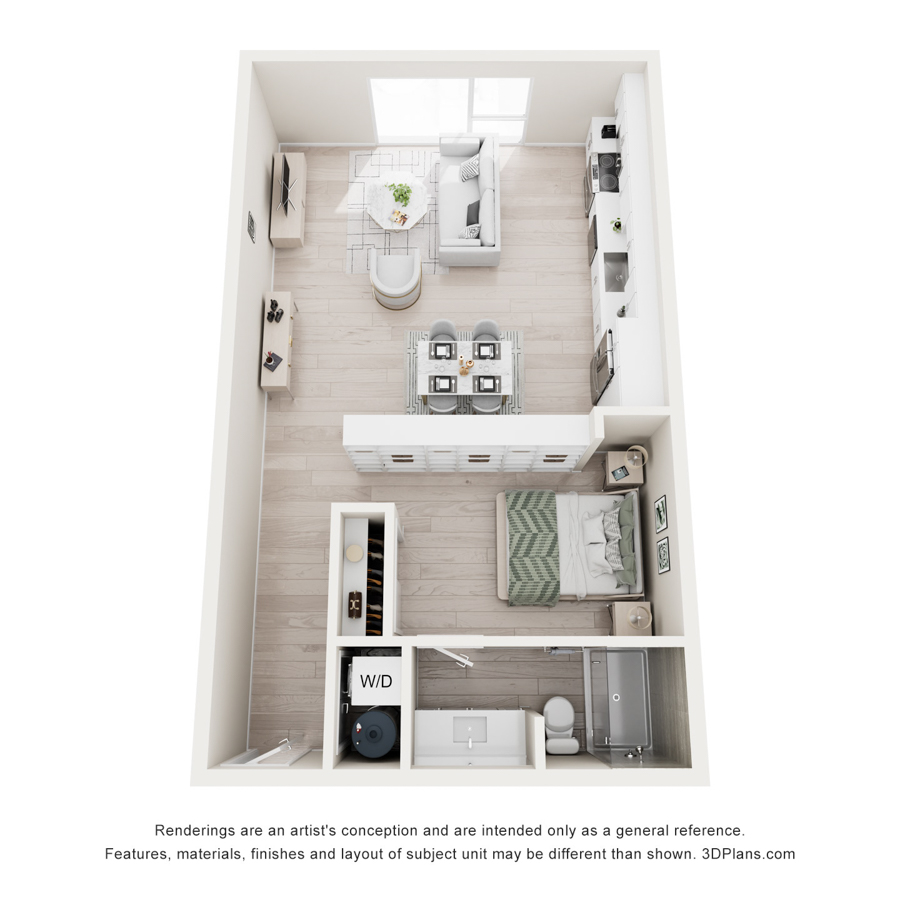Mykonos Studio floor plan