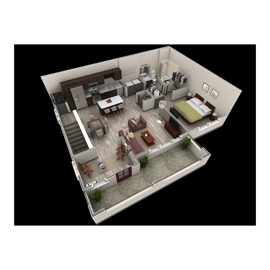 1 BR Grand Overlook floor plan