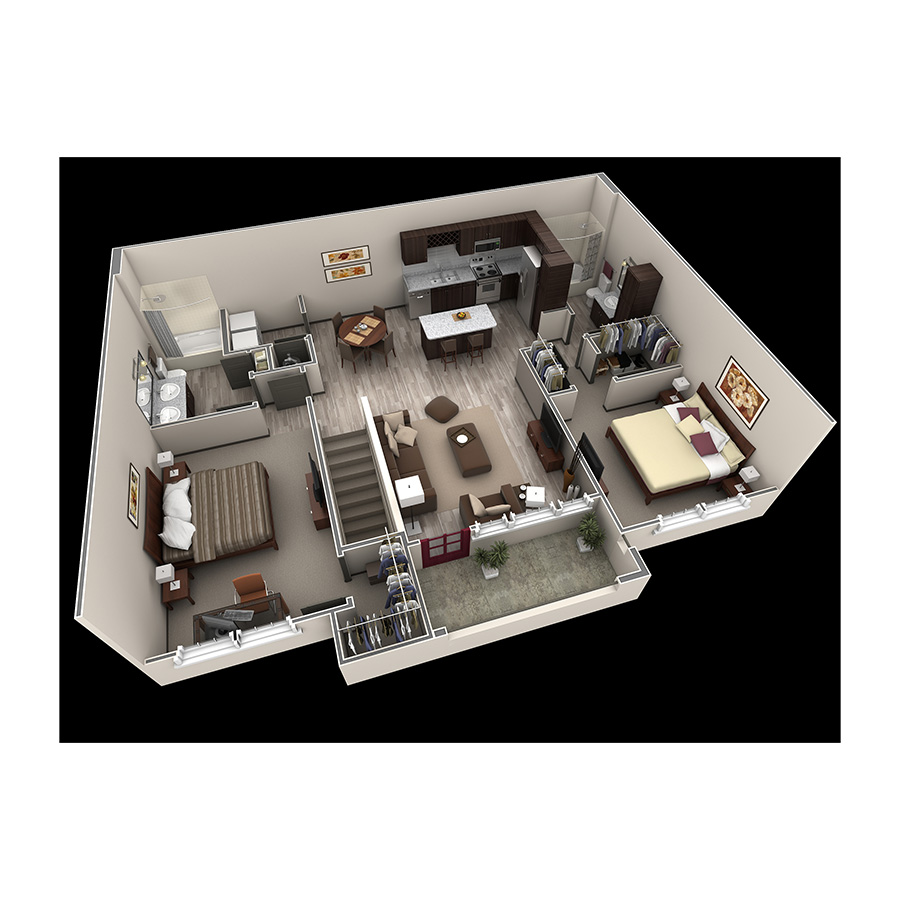 2 BR Grand Overlook floor plan