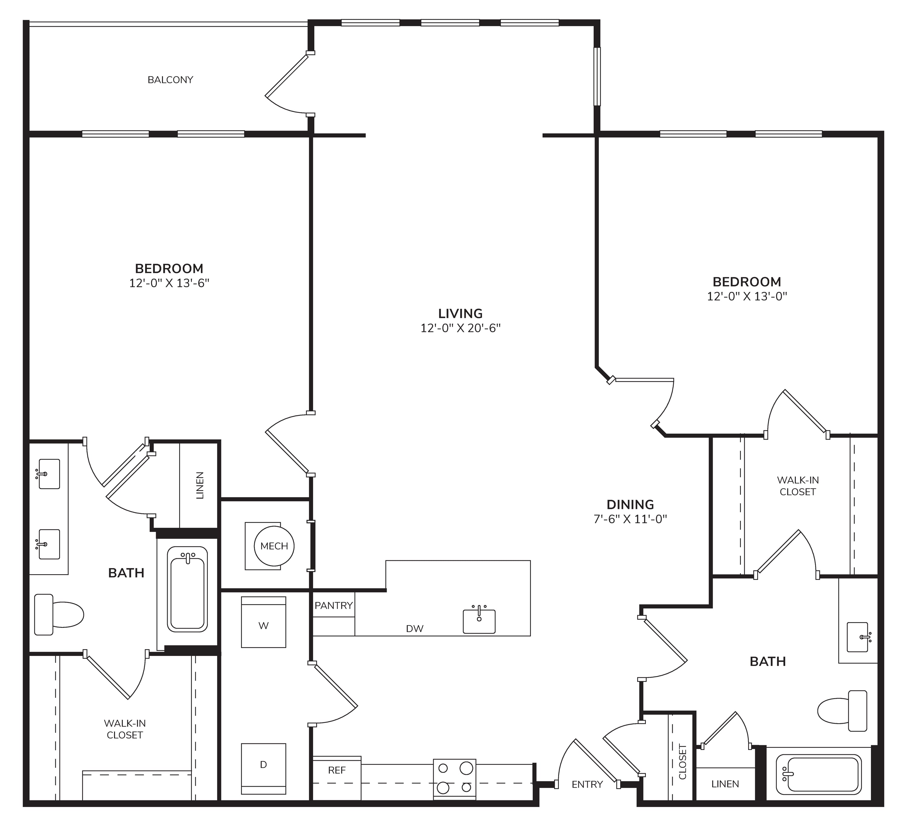 B5 - The Flat floor plan