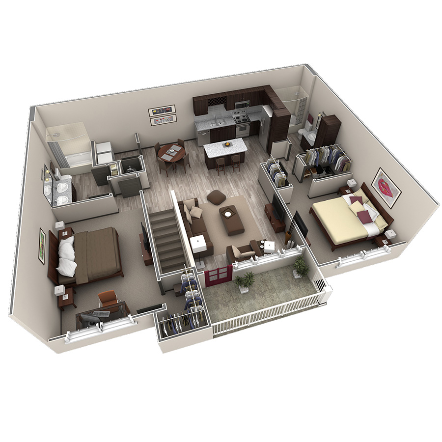 2 BR Grand Overlook floor plan