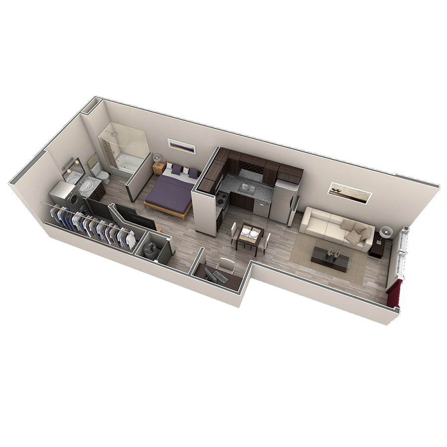 Studio Grand Courtyard floor plan